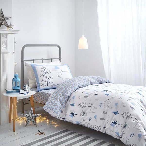 Plava posteljina Bianca Nordic Cotton, 200 x 200 cm