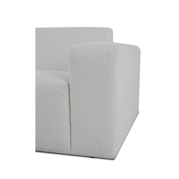 Bijela kutna garnitura od bouclé tkanine (u obliku slova "U") Roxy – Scandic-image-4