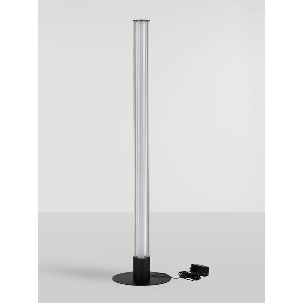 Mat crna LED stojeća svjetiljka aluminijska s mogućnosti zatamnjivanja sa staklenim sjenilom (visina 130 cm) Glovia – Nova Luce-image-4