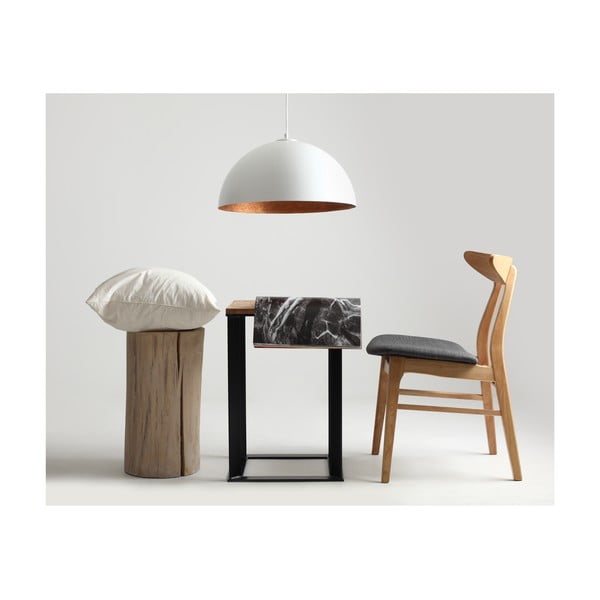 Bijela viseća svjetiljka s detaljem u bakrenoj boji CustomForm Lord, ø 50 cm-image-3