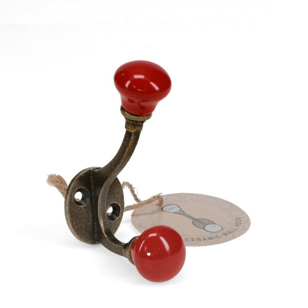 Crvena metalna zidna vješalica 3 cm – Rex London-image-2