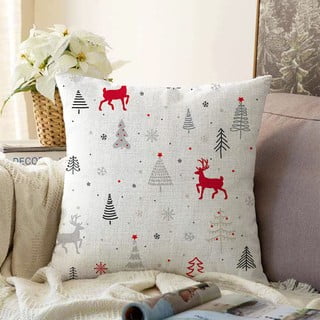 Božićna jastučnica od chenille Minimalističke jastučnice Nordijski Božić, 55 x 55 cm