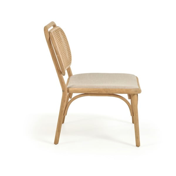 Bež/u prirodnoj boji pletena fotelja od trstike Doriane – Kave Home-image-2