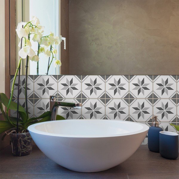 Set od 9 zidnih naljepnica Ambiance Cement Tiles Leg, 10 x 10 cm-image-1