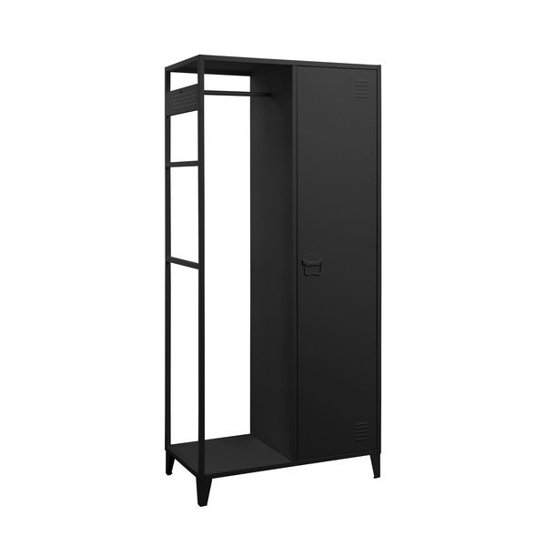 Crni otvoreni metalni ormar 80x175 cm Salino – Støraa-image-1