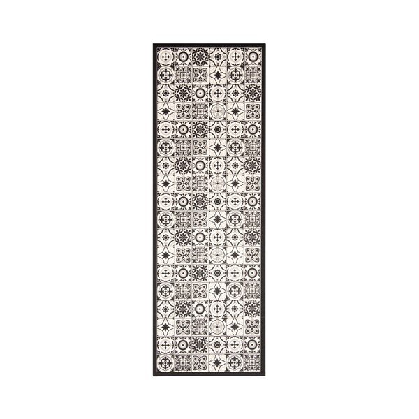 Crno-bijeli gazište od vinila Zala Living Kaja, 47 x 140 cm-image-4