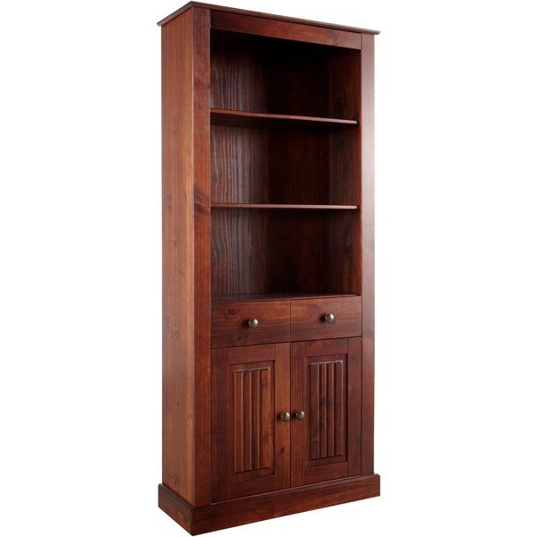 Smeđa biblioteka od masivnog bora 181x31 cm Mille – Støraa-image-1