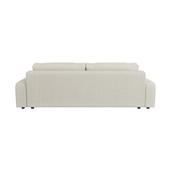 Krem sklopiva/s prostorom za odlaganje sofa od samta 234 cm Sara – Ropez-image-2