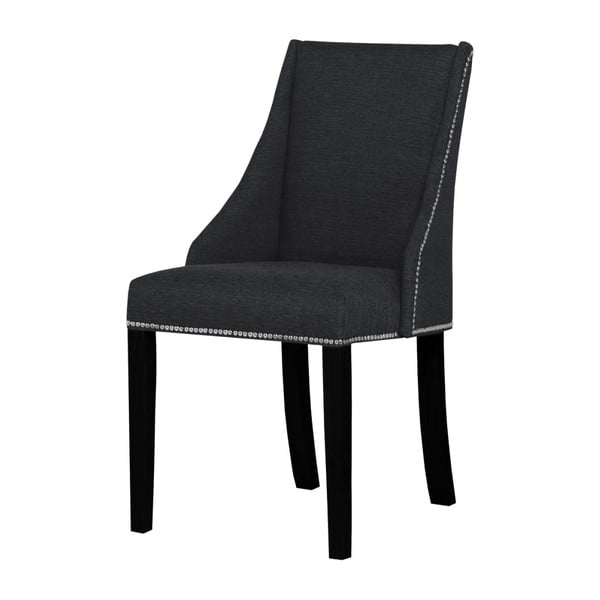 Antracit siva stolica s nogama od crne bukve Ted Lapidus Maison Patchouli