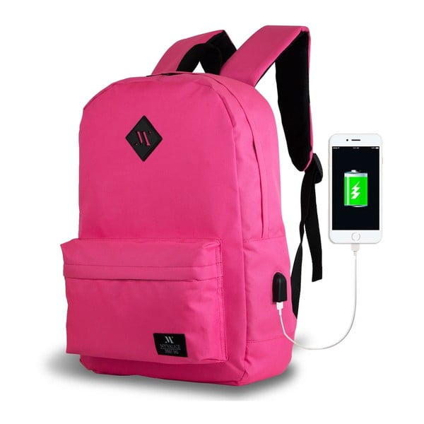Ružičasti ruksak s USB priključkom My Valice SPECTA Smart Bag