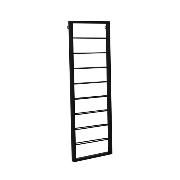 Crni zidni metalni držač za boce vina 42x120x6 cm Macaben – Light & Living-image-3