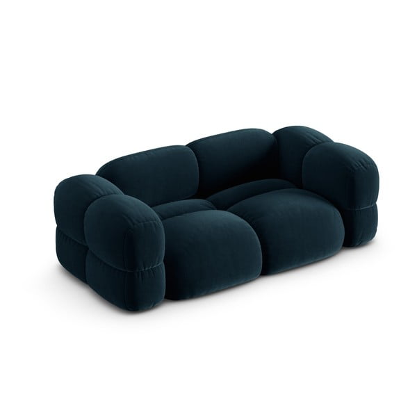 Tamno plava baršunasti sofa 210 cm Loretto – Cosmopolitan Design-image-2