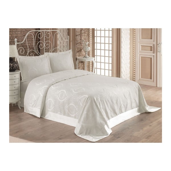 Set od 2 pamučne jastučnice i prekrivača za bračni krevet Kali, 240 x 260 cm