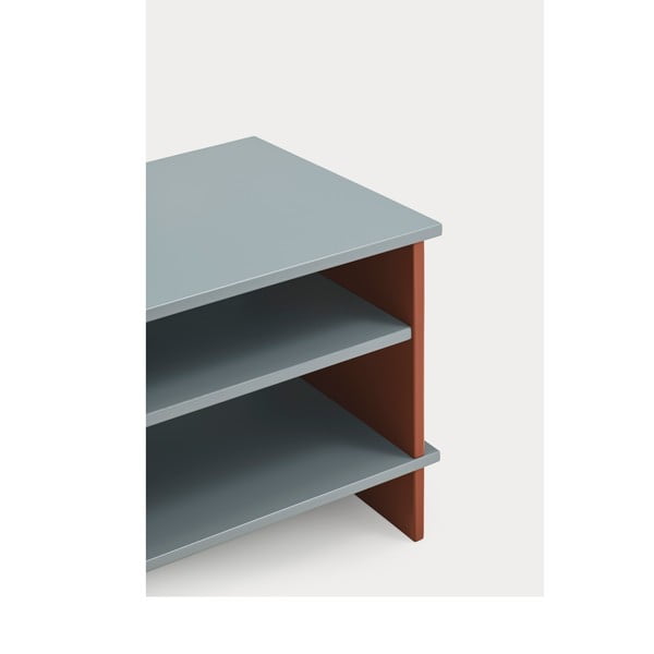 Ciglasti/sivi noćni ormarić s policama Inari – Teulat-image-3