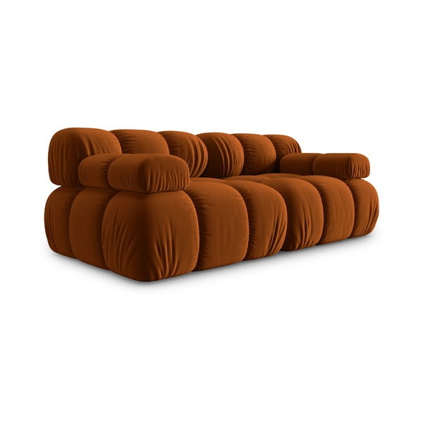 Narančasta baršunasta sofa 188 cm Bellis – Micadoni Home-image-3