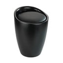 Crna kupaonska stolica s izmjenjivom košarom za rublje Wenko Candy