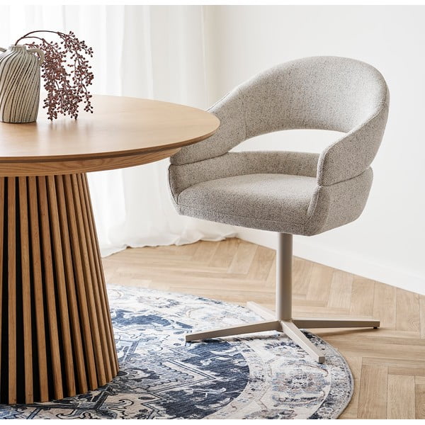 Krem podstavljene blagovaonske stolice u setu s naslonima za ruke 2 kom Dover – House Nordic-image-1