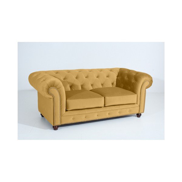 Žuta sofa Max Winzer Orleans Velvet, 196 cm-image-3