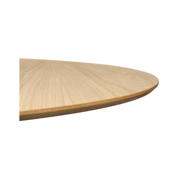 Blagovaonski stol u hrastovom dekoru s crnom bazom Symbiosis Row, ⌀ 150 cm-image-1