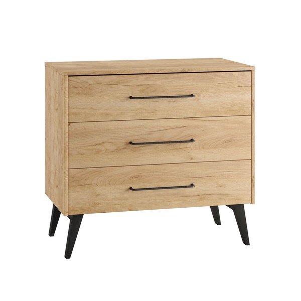 Niska dječja komoda u dekoru bukve u prirodnoj boji 100x92 cm Retro – Pinio-image-2