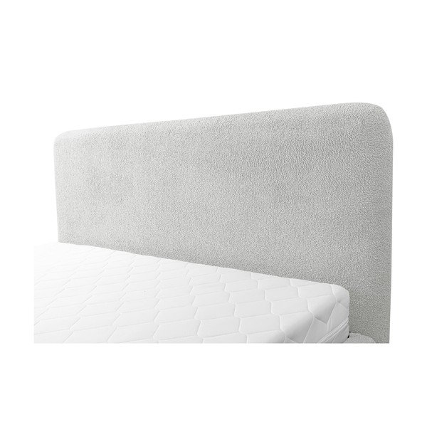 Svijetlo sivi tapecirani bračni krevet s prostorom za pohranu s podnicom 160x200 cm Makapu – Makamii-image-4