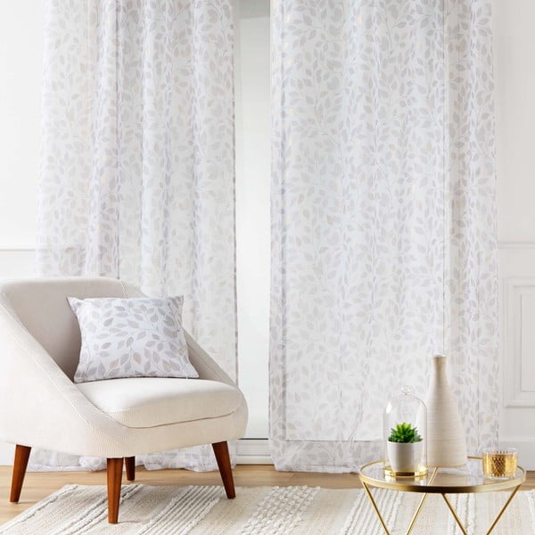 Bijela prozirna zavjesa od voila 140x240 cm Duchesse – douceur d'intérieur-image-3