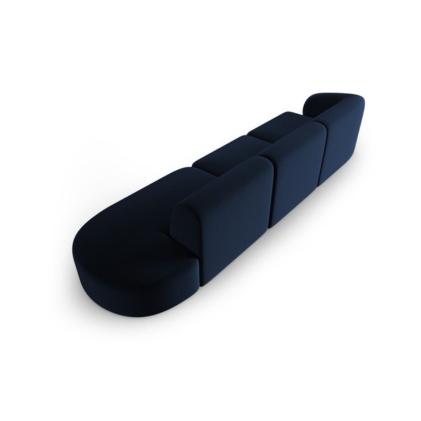 Plava baršunasti sofa s lijevim kutom 311 cm Paolo – Milo Casa-image-3