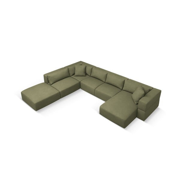 Svijetlo zelena kutna garnitura (s lijevim kutom/u obliku slova "U") Esther – Milo Casa-image-3