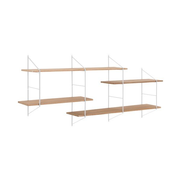 Zidna polica od drva Paulownia s metalnim strukturama Acton Belfast-image-1