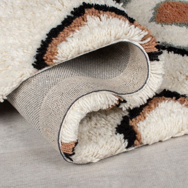 Krem ručno rađen vunen tepih 160x230 cm Moroccan Midar – Flair Rugs-image-3