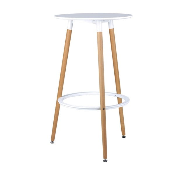 Bijelo-smeđi barski stol sømcasa Thea, visina 105 cm