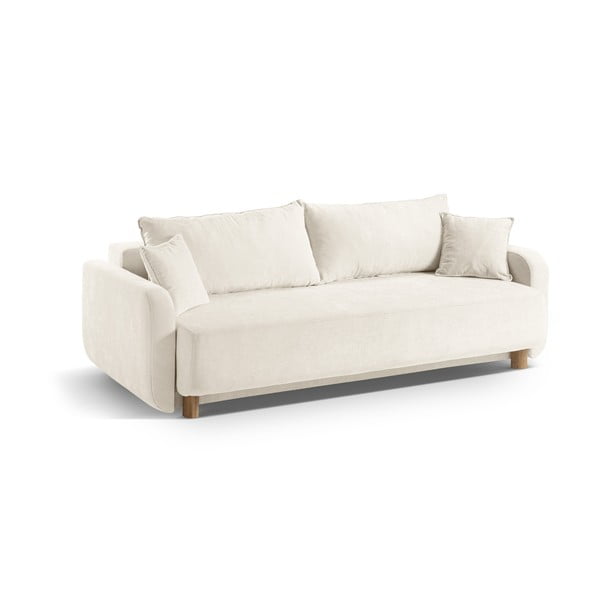 Krem sklopiva/s prostorom za odlaganje sofa 231 cm Elen – Micadoni -image-2