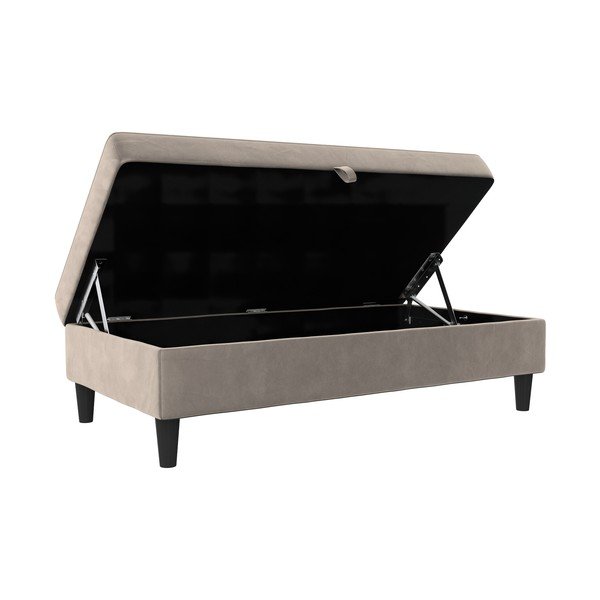 Sivi baršunast tabure Hartford – Støraa-image-4