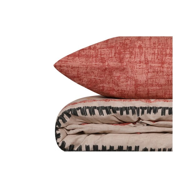 Ciglasto-bež pamučna posteljina za krevet za jednu osobu 140x200 cm Felix – Mijolnir-image-2