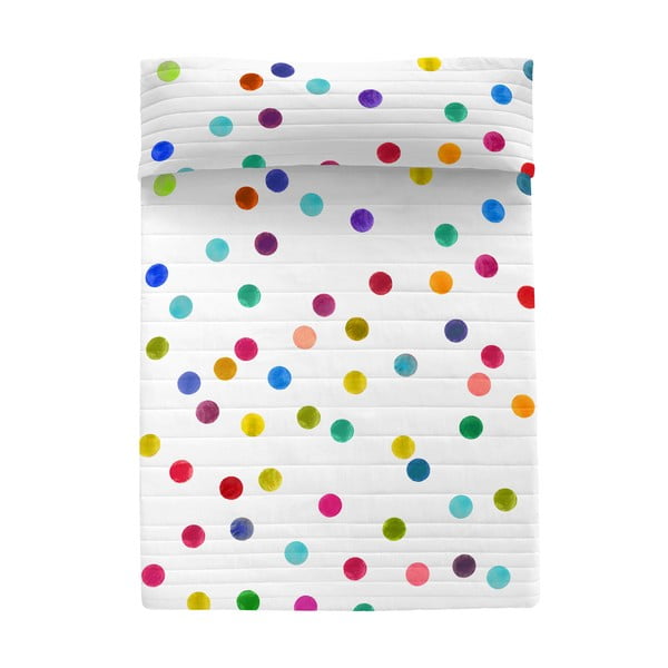 Bijeli pamučni prošiveni prekrivač 180x260 cm Confetti – Happy Friday