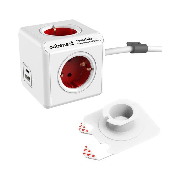 Razdjelnik utičnica 13 cm PowerCube Extended USB Schuko – Cubenest-image-1