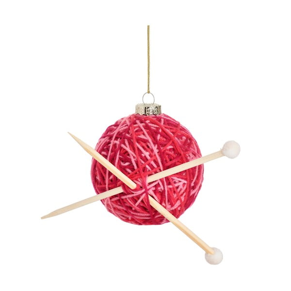 Stakleni ukras za božićno drvce Knitting Ball – Sass & Belle
