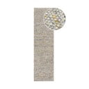 Krem ručno rađena staza od mješavine vune 60x230 cm Minerals – Flair Rugs