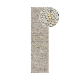 Krem ručno rađena staza od mješavine vune 60x230 cm Minerals – Flair Rugs