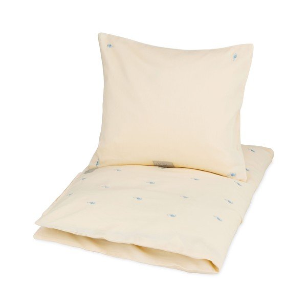 Svijetlo žuta dječja posteljina za dječji krevetić od organskog pamuka 70x100 cm Sea Garden – Cam Cam Copenhagen