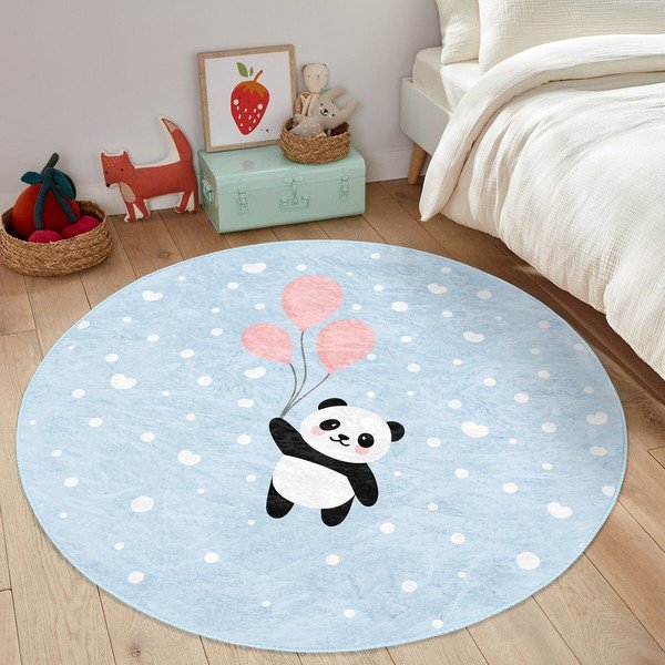 Svijetlo plavi dječji tepih ø 80 cm Comfort – Mila Home-image-4