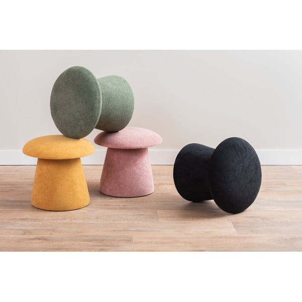 Svijetlo ružičasti baršunast tabure Mushroom – Leitmotiv-image-1