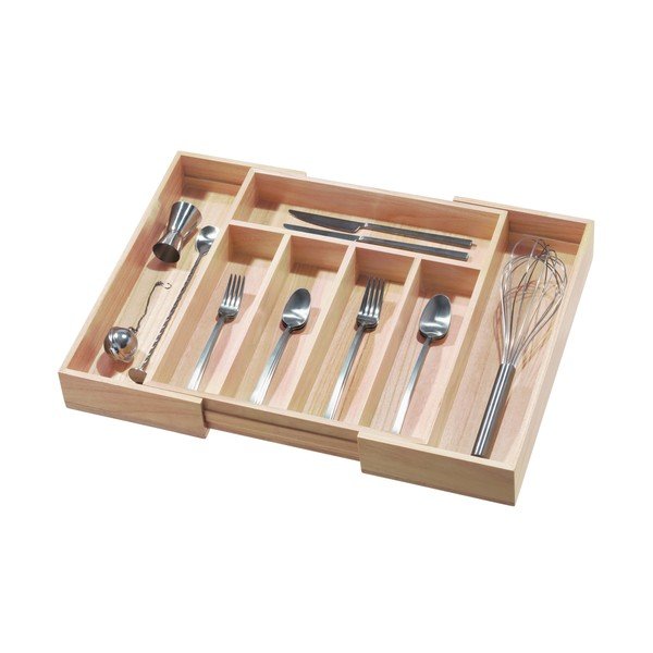 Organizator pribora za jelo od drva paulovnije IDesign Eco-image-4