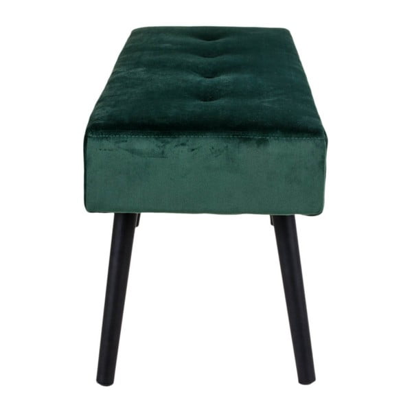 Tamno zelena podstavljena klupa s baršunastim pokrivačem House Nordic Skiby, 100 x 35 cm-image-1