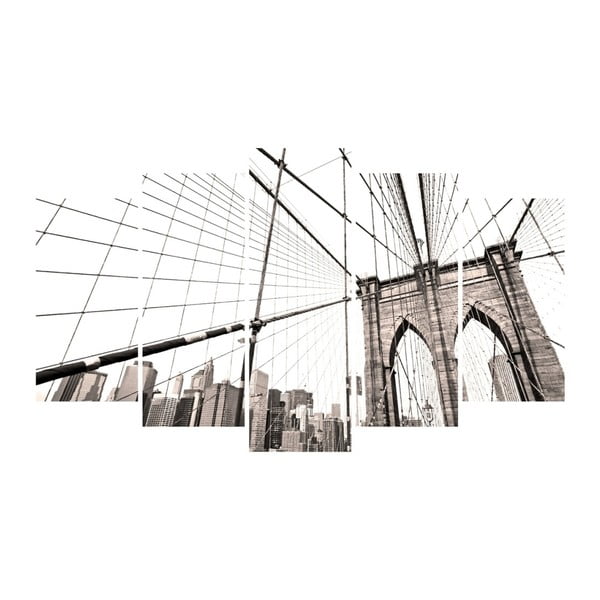 Višedijelna slika 3D Art Gris Bridge, 102 x 60 cm