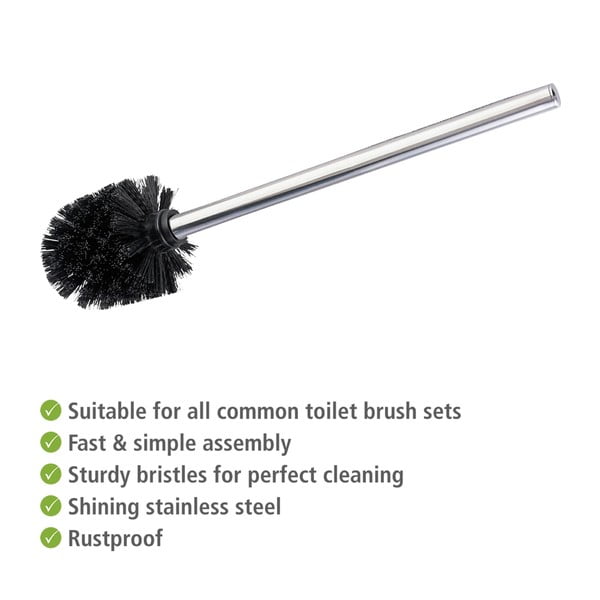 Zamjenska WC četka od nehrđajućeg čelika 4 kom u sjajno srebrnoj boji Ø8cm – Wenko-image-2