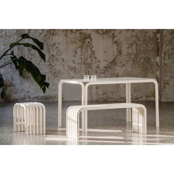 Bež metalna vrtna klupa Nokk – noo.ma-image-1