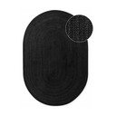 Crni obostrani/ručno rađen juten tepih 160x230 cm Braided – Hanse Home