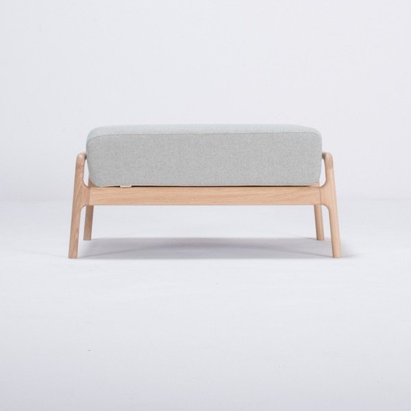 Plavo-sivi tabure s konstrukcijom od hrastovine Gazzda Fawn-image-1