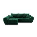 Zelena baršunasta kutna garnitura Windsor & Co Sofas Nuage, lijevi kut